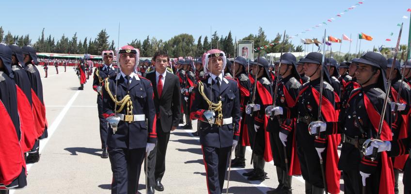 الأمير الحسين يرعى حفل تخريج الجناح العسكري في جامعة مؤتة