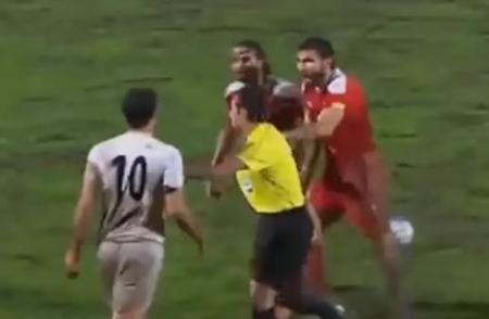 بالفيديو...اشتباكات بين لاعبي سوريا وإيران بتصفيات كأس العالم