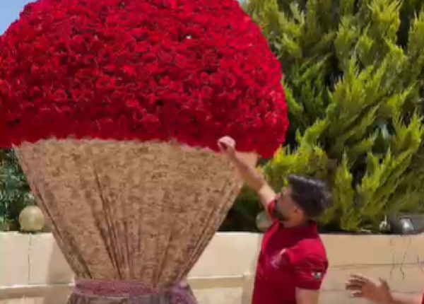 أكبر باقة ورد تجوب الأردن احتفالا بزفاف ولي العهد والاستقلال