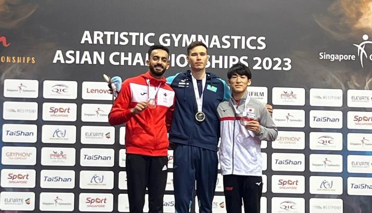 طالب الدراسات العليا في عمان الاهلية أحمد أبو السعود يُتوج بالميدالية الفضية ببطولة آسيا للجمباز