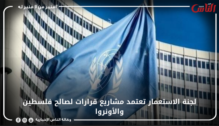 لجنة الاستعمار تعتمد مشاريع قرارات لصالح فلسطين والأونروا